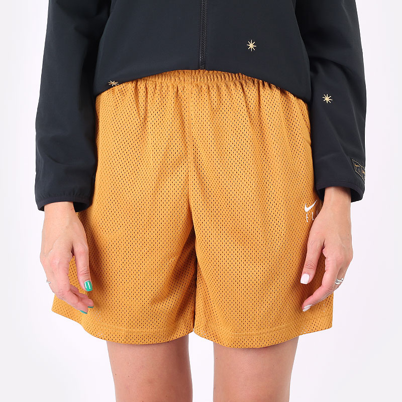 женские оранжевые шорты  Nike Swoosh Fly Basketball Shorts CU4573-712 - цена, описание, фото 3